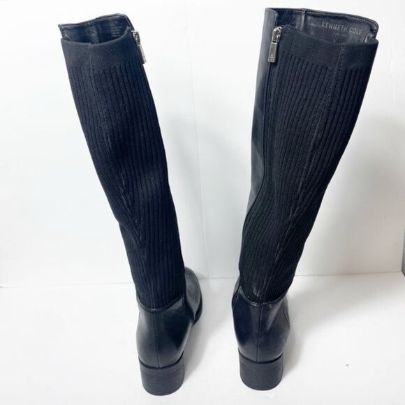 Kenneth Cole Lina Tall Black Leather Boots Women’s Elegant Western Size 8 NWT - Picture 8 of 10